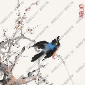 黃幻吾作品 鳴禽 高清大圖下載