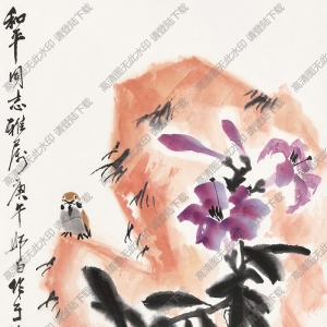 婁師白作品 鳥(niǎo)語(yǔ)花香 高清大圖下載