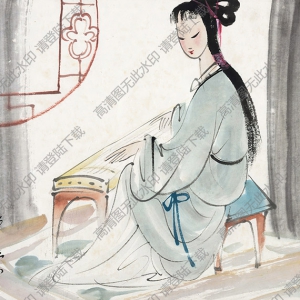 林風(fēng)眠國(guó)畫作品 仕女畫2 高清下載