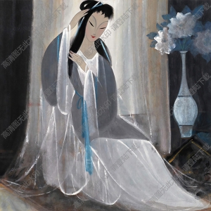 林風(fēng)眠國(guó)畫作品 仕女畫4 高清下載