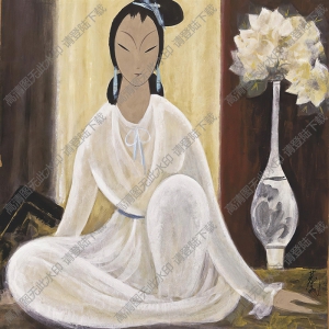 林風(fēng)眠國(guó)畫作品 仕女畫5 高清下載