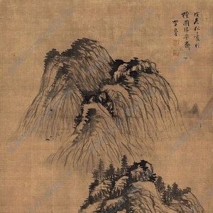 李流芳國(guó)畫 雙松書屋 高清大圖下載