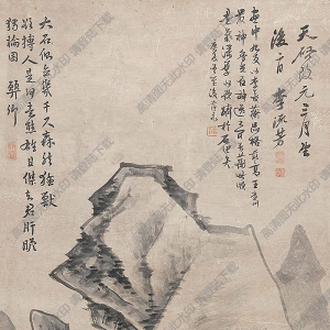 李流芳國(guó)畫 溪山策杖圖 高清大圖下載