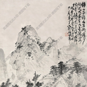 蒲華國(guó)畫(huà) 仿古山水 高清大圖下載