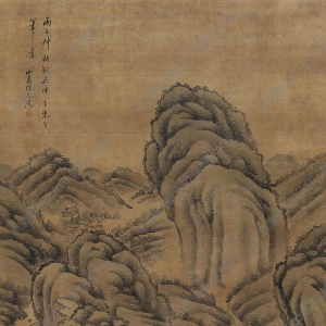 吳鎮(zhèn)國(guó)畫 臨吳鎮(zhèn)山水 高清大圖下載