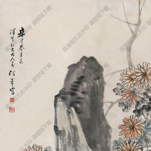 吳伯年國(guó)畫 花卉 高清大圖下載