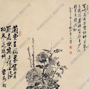 李方膺國(guó)畫 花卉 高清大圖下載