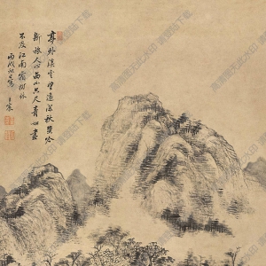 王宸國(guó)畫 秋山遠(yuǎn)岫圖 高清大圖下載