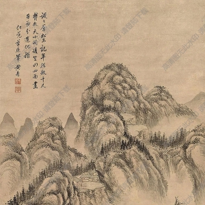 黃鼎國(guó)畫 萬(wàn)壑松風(fēng)圖 高清大圖下載