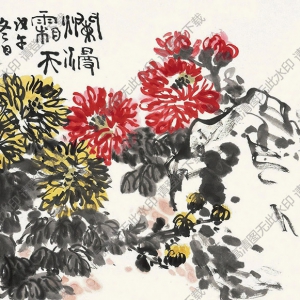 余任天國(guó)畫(huà) 爛漫霜天圖 高清大圖下載