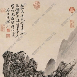 吳歷作品 萬(wàn)壑松風(fēng)圖 高清大圖下載