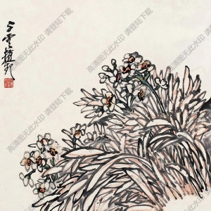 趙云壑國(guó)畫(huà) 蘭花 高清大圖下載