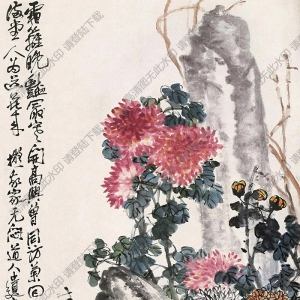 趙云壑國(guó)畫(huà) 牡丹 高清大圖下載