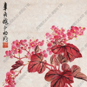 來(lái)楚生國(guó)畫(huà) 花與蛙 高清大圖下載